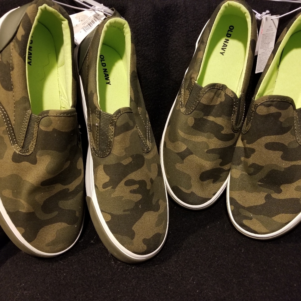 New! Army fatigue sneakers. Old Navy. Multiple available.